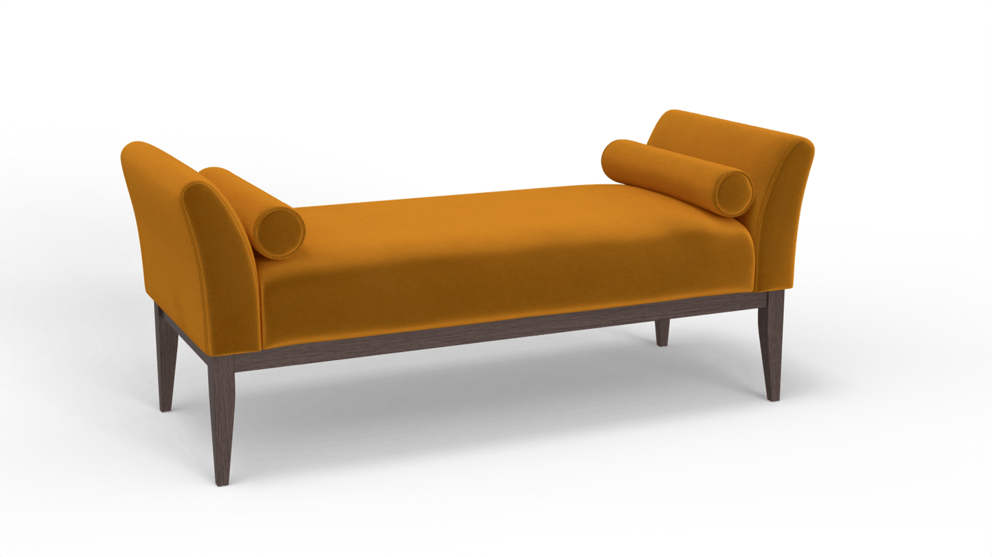 Stylish hallway bench with padded seat – British made